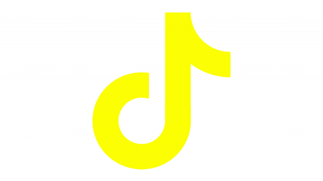 gelbes Tiktok-Logo