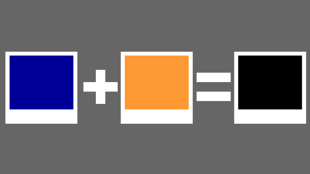 Blau + Orange = Schwarz